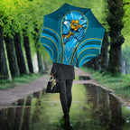 Gold Coast Titans Rugby Mascot Umbrella Australian Rugby Culture - Tribal Inspired Warrior Titan
