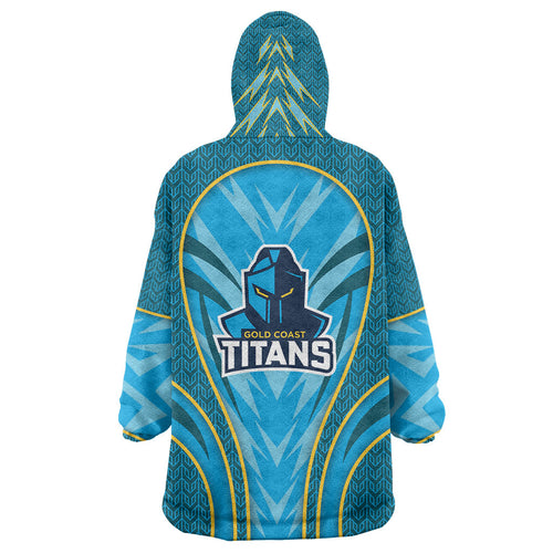 Gold Coast Titans Rugby Mascot Wearable Blanket Hoodie Australian Rugby Culture - Tribal Inspired Warrior Titan