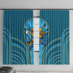 Gold Coast Titans Rugby Mascot Window Curtain Australian Rugby Culture - Tribal Inspired Warrior Titan