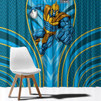 Gold Coast Titans Rugby Mascot Window Curtain Australian Rugby Culture - Tribal Inspired Warrior Titan