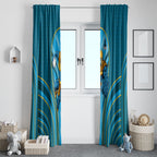 Gold Coast Titans Rugby Mascot Window Curtain Australian Rugby Culture - Tribal Inspired Warrior Titan