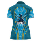 Gold Coast Titans Rugby Mascot Women Polo Shirt Australian Rugby Culture - Tribal Inspired Warrior Titan