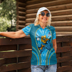 Gold Coast Titans Rugby Mascot Women Polo Shirt Australian Rugby Culture - Tribal Inspired Warrior Titan