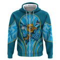 Gold Coast Titans Rugby Mascot Zip Hoodie Australian Rugby Culture - Tribal Inspired Warrior Titan