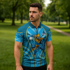 Gold Coast Titans Rugby Mascot Zipper Polo Shirt Australian Rugby Culture - Tribal Inspired Warrior Titan