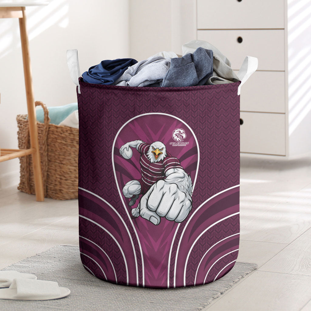 Manly Warringah Sea Eagles Rugby Mascot Laundry Basket Australian Rugby Culture - Tribal Inspired Eagle