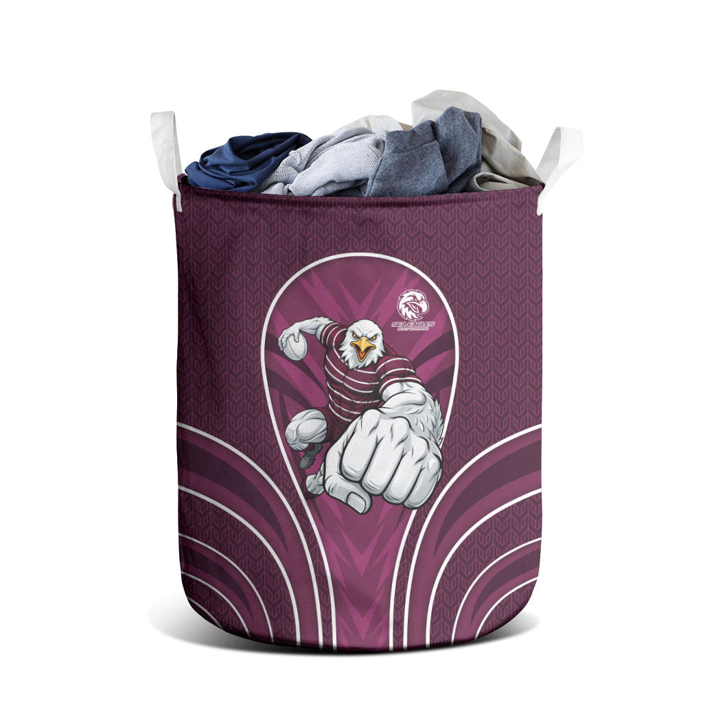 Manly Warringah Sea Eagles Rugby Mascot Laundry Basket Australian Rugby Culture - Tribal Inspired Eagle