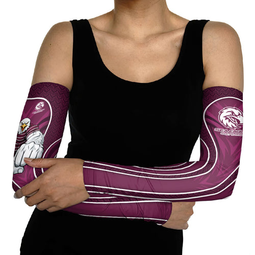 Manly Warringah Sea Eagles Rugby Mascot Arm Sleeves Australian Rugby Culture - Tribal Inspired Eagle