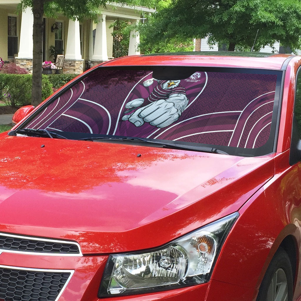 Manly Warringah Sea Eagles Rugby Mascot Auto Sun Shade Australian Rugby Culture - Tribal Inspired Eagle