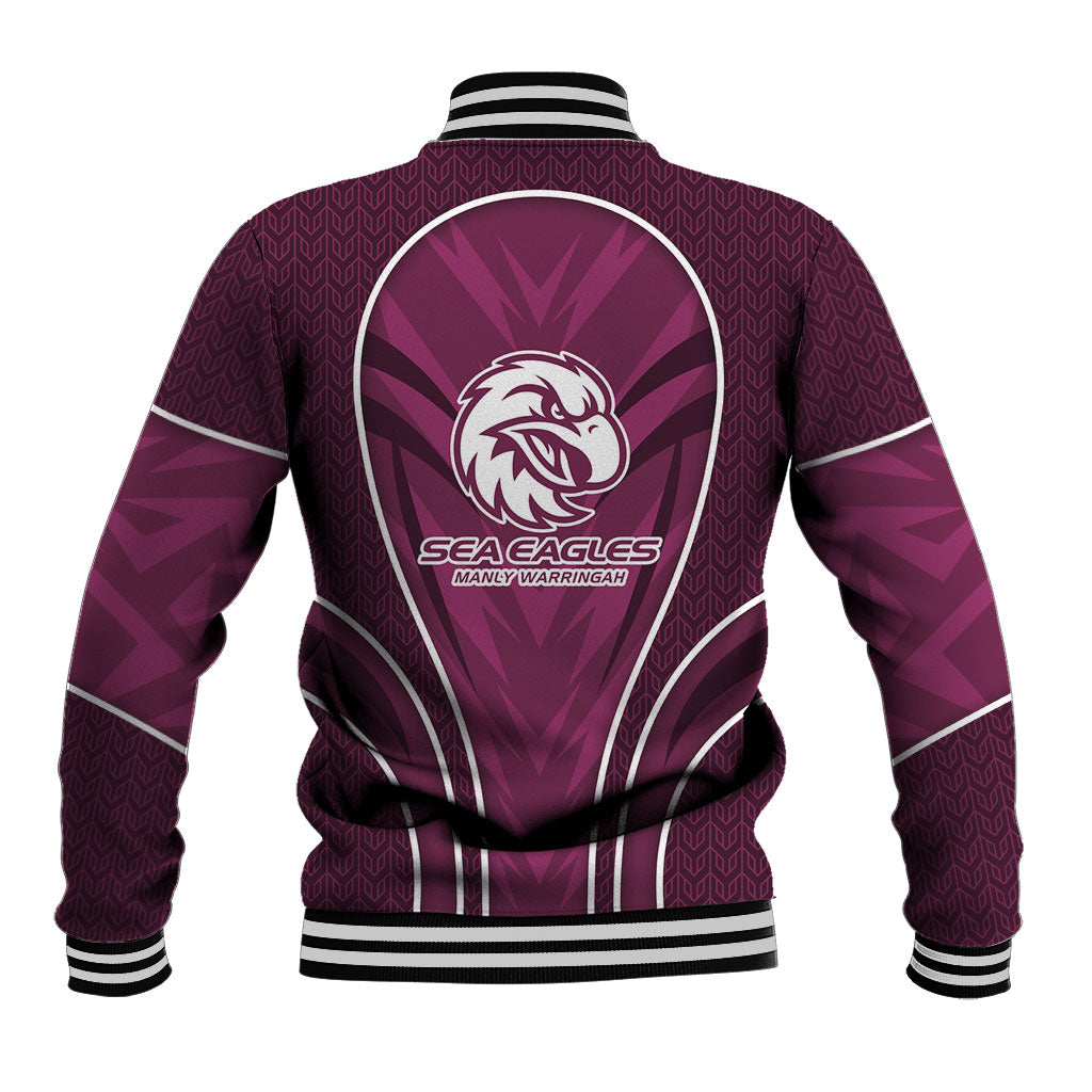 Manly Warringah Sea Eagles Rugby Mascot Baseball Jacket Australian Rugby Culture - Tribal Inspired Eagle