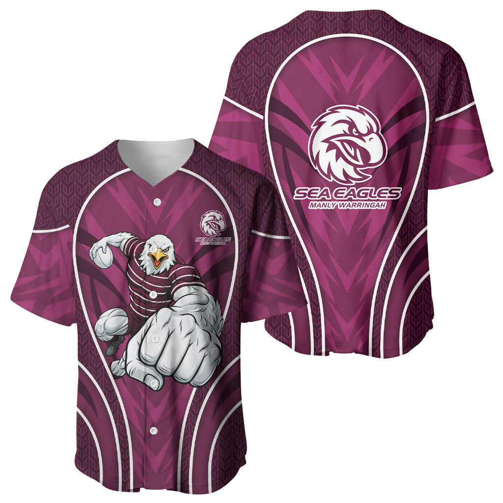 Manly Warringah Sea Eagles Rugby Mascot Baseball Jersey Australian Rugby Culture - Tribal Inspired Eagle