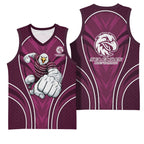 Manly Warringah Sea Eagles Rugby Mascot Basketball Jersey Australian Rugby Culture - Tribal Inspired Eagle