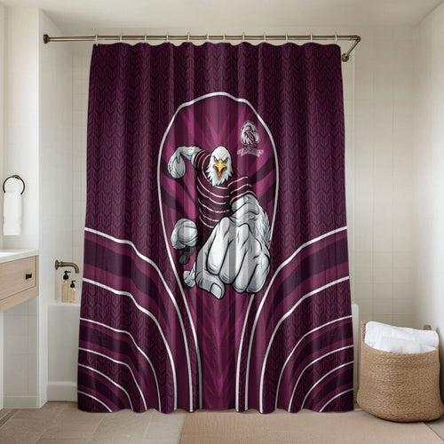Manly Warringah Sea Eagles Rugby Mascot Bathroom Set Australian Rugby Culture - Tribal Inspired Eagle
