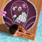 Manly Warringah Sea Eagles Rugby Mascot Beach Blanket Australian Rugby Culture - Tribal Inspired Eagle