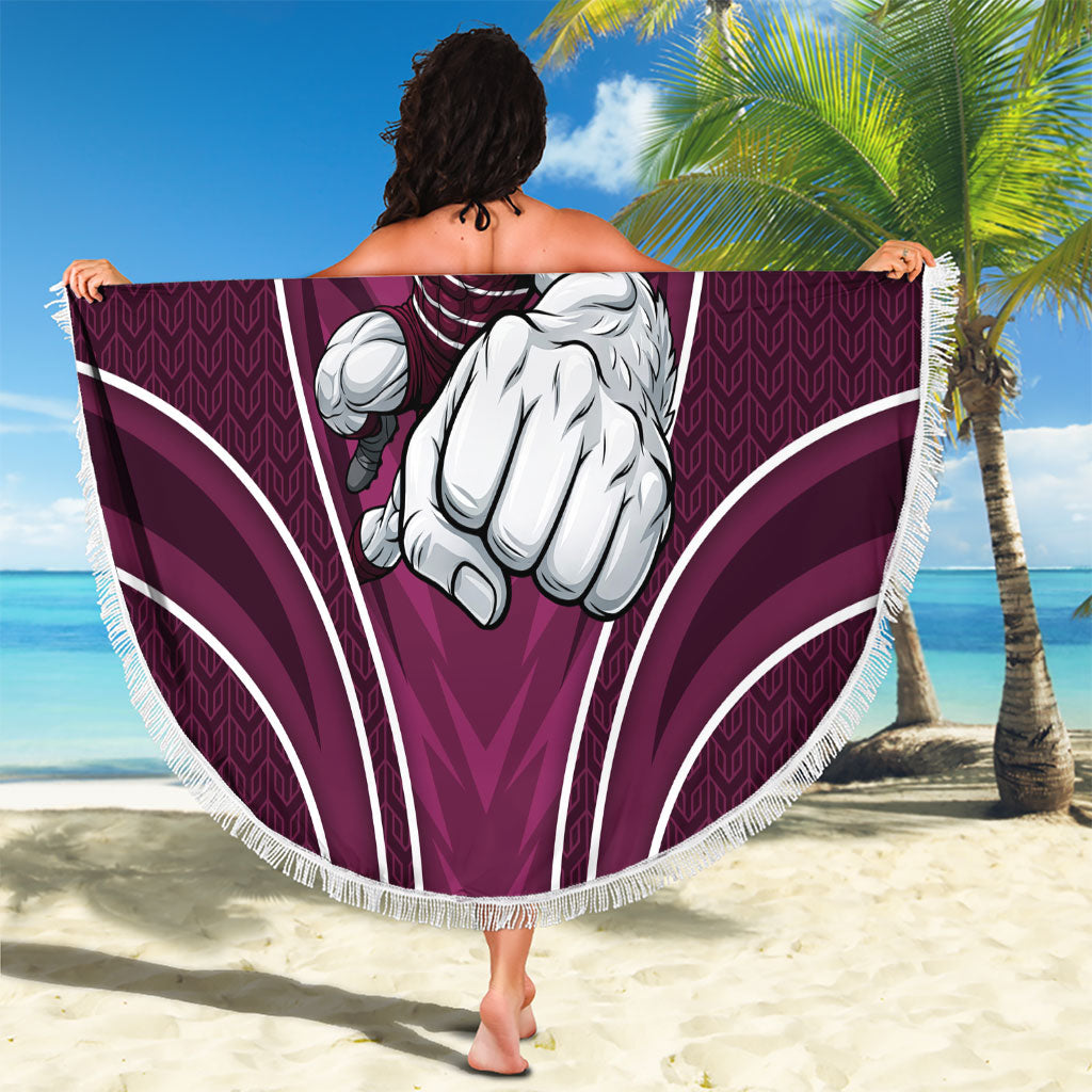 Manly Warringah Sea Eagles Rugby Mascot Beach Blanket Australian Rugby Culture - Tribal Inspired Eagle
