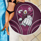 Manly Warringah Sea Eagles Rugby Mascot Beach Blanket Australian Rugby Culture - Tribal Inspired Eagle