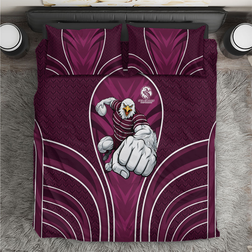 Manly Warringah Sea Eagles Rugby Mascot Bedding Set Australian Rugby Culture - Tribal Inspired Eagle