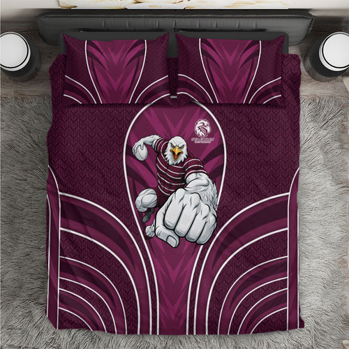 Manly Warringah Sea Eagles Rugby Mascot Bedding Set Australian Rugby Culture - Tribal Inspired Eagle