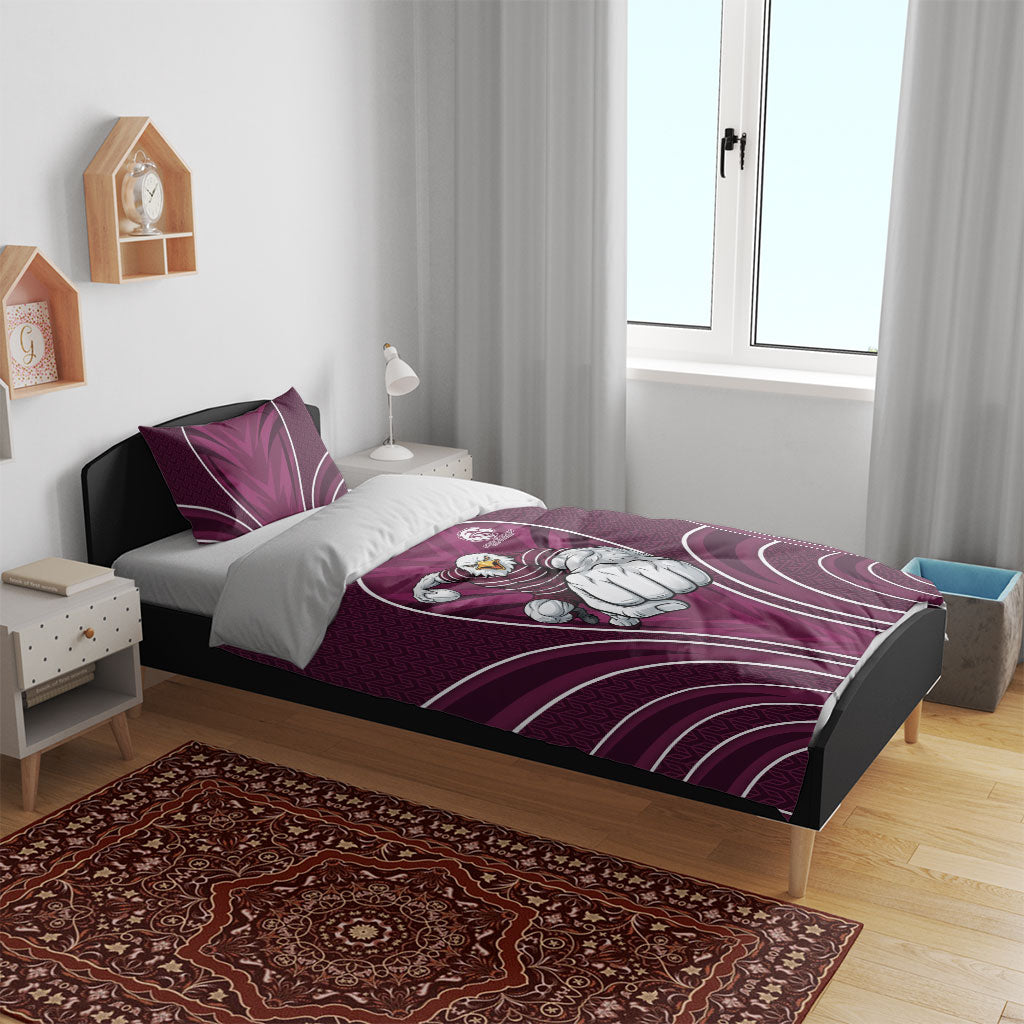Manly Warringah Sea Eagles Rugby Mascot Bedding Set Australian Rugby Culture - Tribal Inspired Eagle
