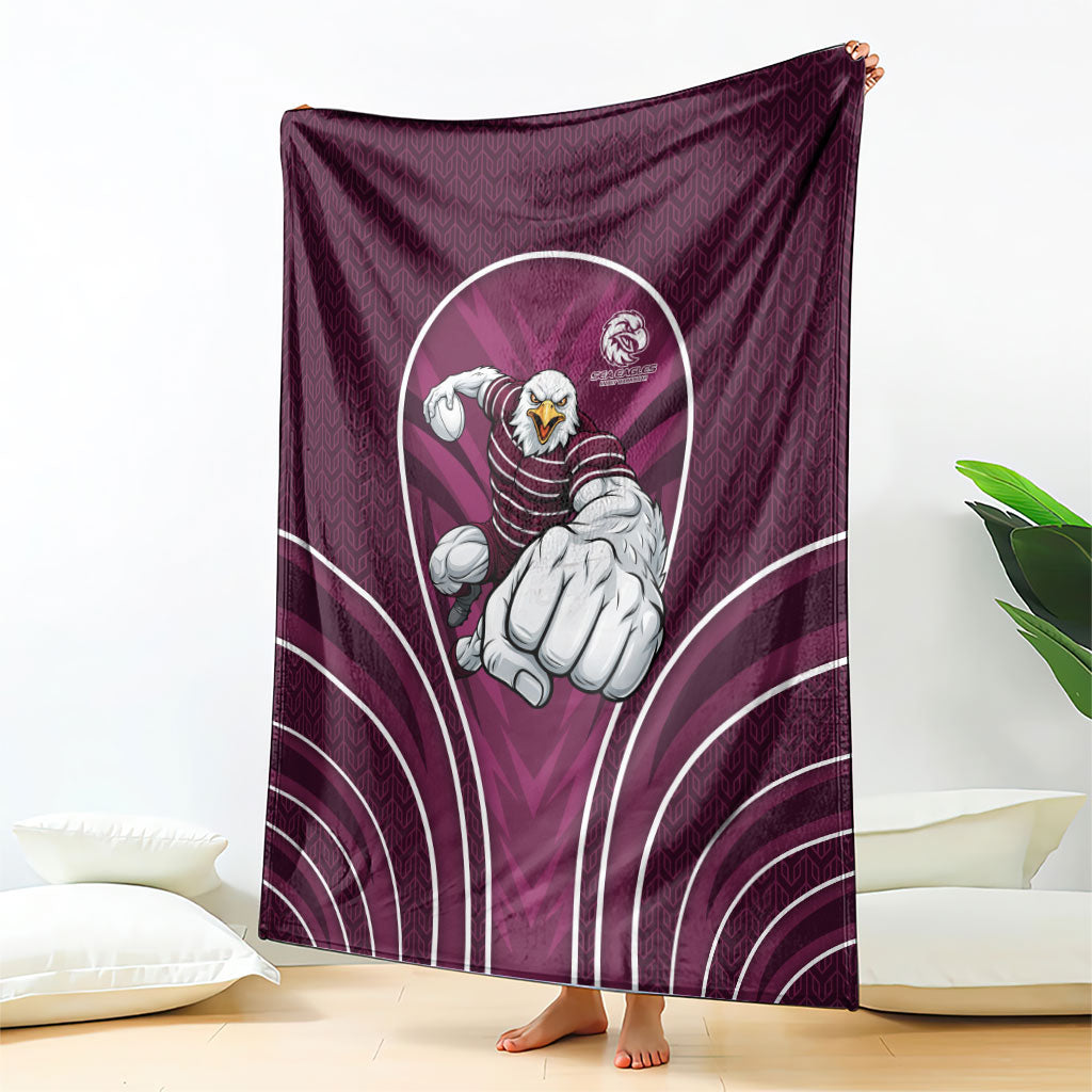 Manly Warringah Sea Eagles Rugby Mascot Blanket Australian Rugby Culture - Tribal Inspired Eagle
