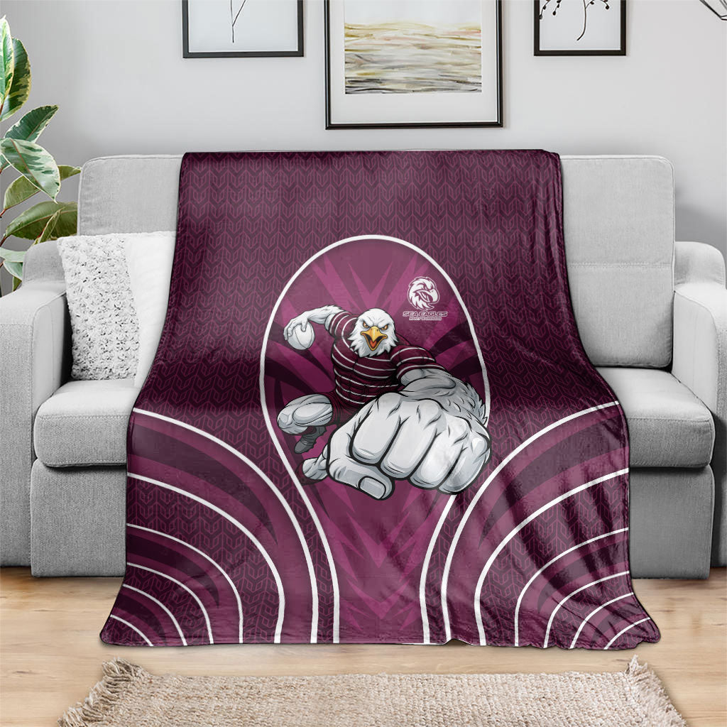 Manly Warringah Sea Eagles Rugby Mascot Blanket Australian Rugby Culture - Tribal Inspired Eagle