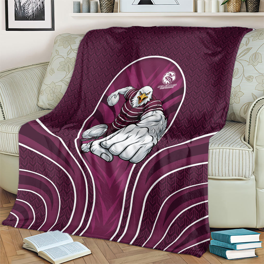 Manly Warringah Sea Eagles Rugby Mascot Blanket Australian Rugby Culture - Tribal Inspired Eagle