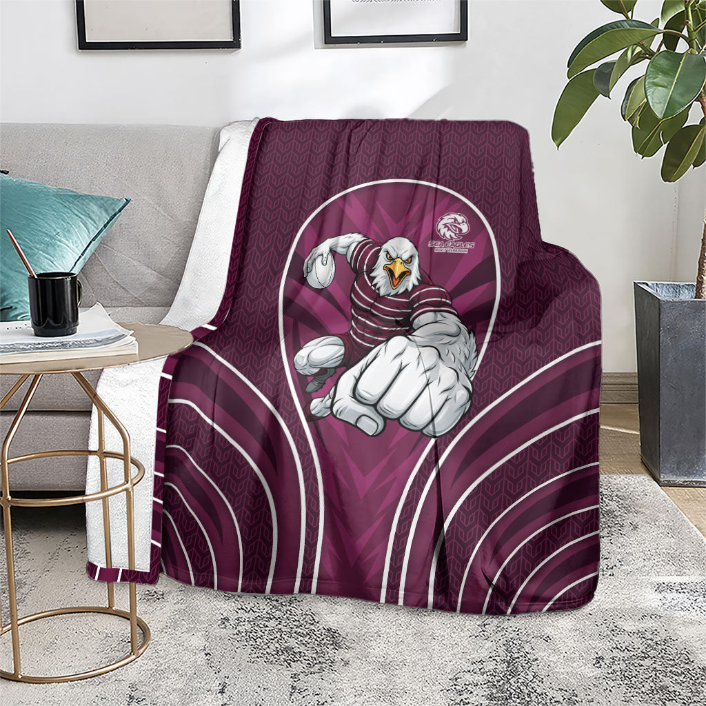 Manly Warringah Sea Eagles Rugby Mascot Blanket Australian Rugby Culture - Tribal Inspired Eagle