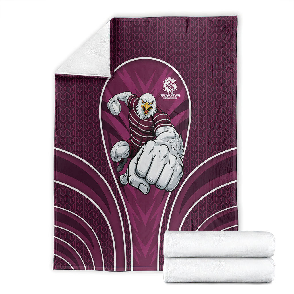 Manly Warringah Sea Eagles Rugby Mascot Blanket Australian Rugby Culture - Tribal Inspired Eagle