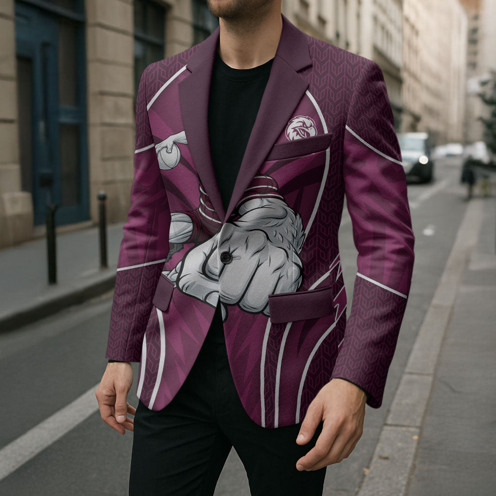 Manly Warringah Sea Eagles Rugby Mascot Blazer Australian Rugby Culture - Tribal Inspired Eagle