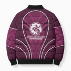 Manly Warringah Sea Eagles Rugby Mascot Bomber Puffer Jacket Australian Rugby Culture - Tribal Inspired Eagle