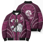 Manly Warringah Sea Eagles Rugby Mascot Bomber Puffer Jacket Australian Rugby Culture - Tribal Inspired Eagle