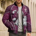 Manly Warringah Sea Eagles Rugby Mascot Bomber Puffer Jacket Australian Rugby Culture - Tribal Inspired Eagle