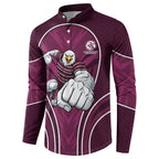 Manly Warringah Sea Eagles Rugby Mascot Button Sweatshirt Australian Rugby Culture - Tribal Inspired Eagle