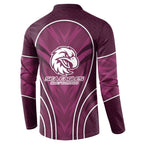 Manly Warringah Sea Eagles Rugby Mascot Button Sweatshirt Australian Rugby Culture - Tribal Inspired Eagle