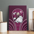 Manly Warringah Sea Eagles Rugby Mascot Canvas Wall Art Australian Rugby Culture - Tribal Inspired Eagle