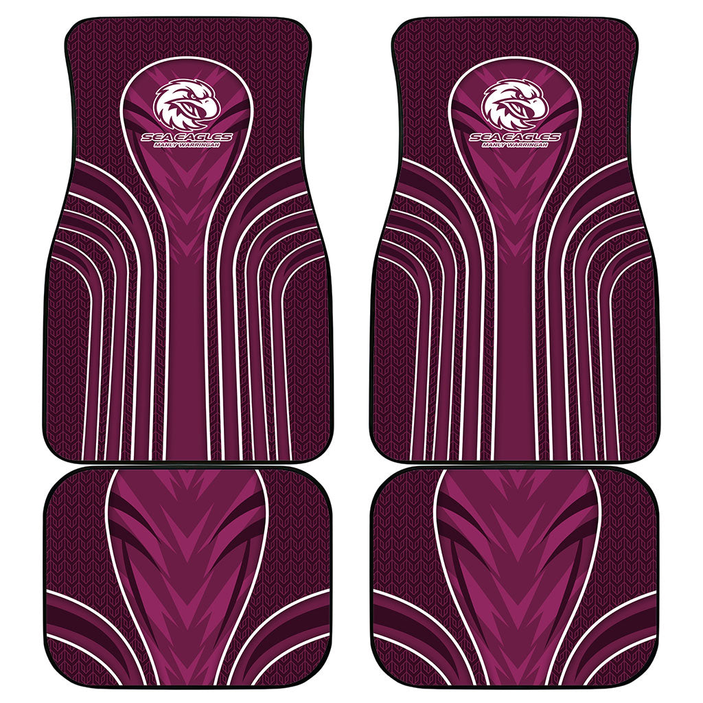 Manly Warringah Sea Eagles Rugby Mascot Car Mats Australian Rugby Culture - Tribal Inspired Eagle
