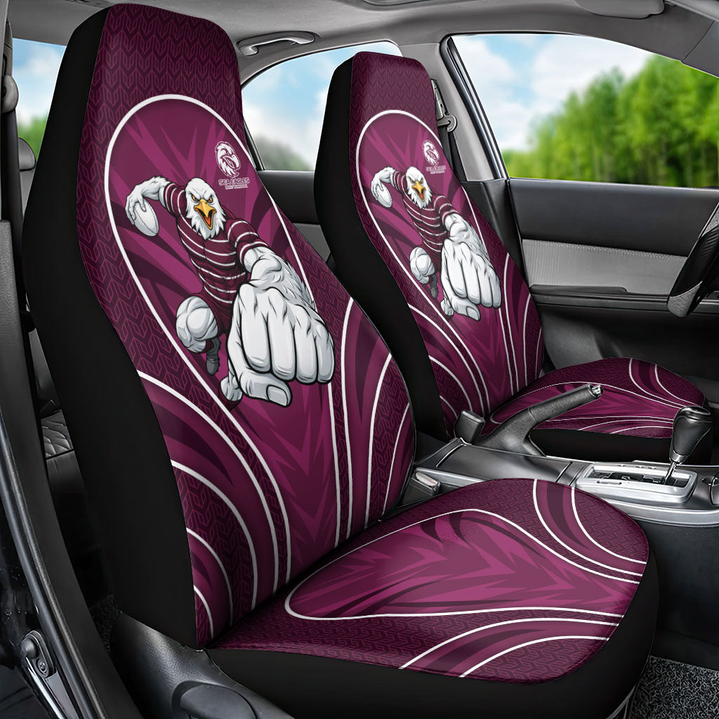 Manly Warringah Sea Eagles Rugby Mascot Car Seat Cover Australian Rugby Culture - Tribal Inspired Eagle