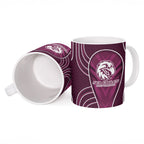 Manly Warringah Sea Eagles Rugby Mascot Ceramic Mug Australian Rugby Culture - Tribal Inspired Eagle