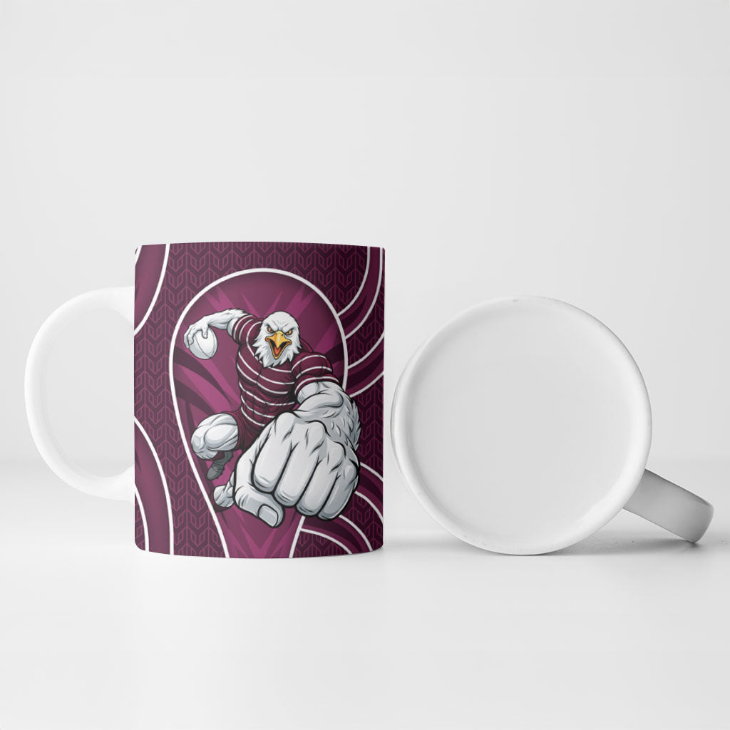 Manly Warringah Sea Eagles Rugby Mascot Ceramic Mug Australian Rugby Culture - Tribal Inspired Eagle