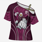 Manly Warringah Sea Eagles Rugby Mascot Cross Shoulder Shirt Australian Rugby Culture - Tribal Inspired Eagle