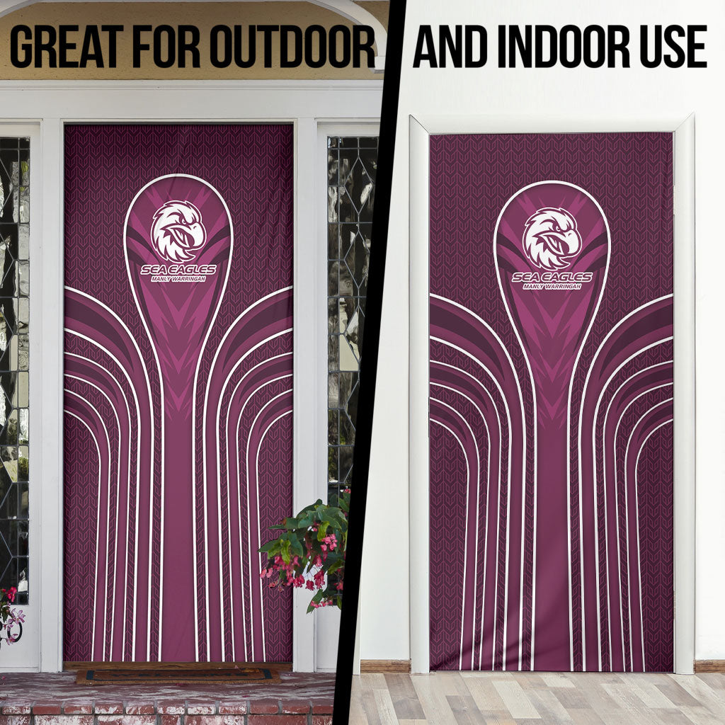Manly Warringah Sea Eagles Rugby Mascot Door Cover Australian Rugby Culture - Tribal Inspired Eagle