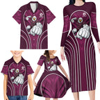 Manly Warringah Sea Eagles Rugby Mascot Family Matching Long Sleeve Bodycon Dress and Hawaiian Shirt Australian Rugby Culture - Tribal Inspired Eagle