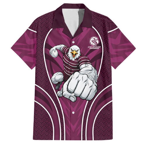 Manly Warringah Sea Eagles Rugby Mascot Family Matching Mermaid Dress and Hawaiian Shirt Australian Rugby Culture - Tribal Inspired Eagle