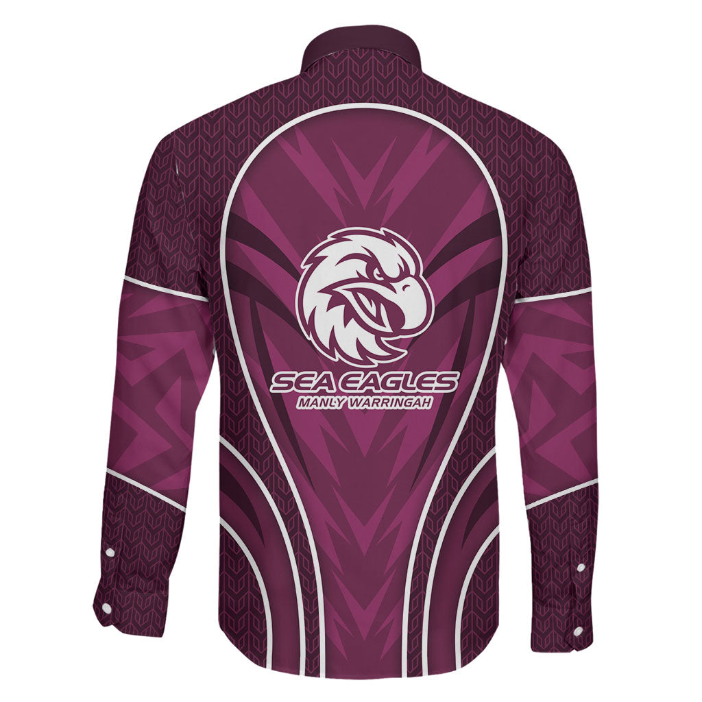 Manly Warringah Sea Eagles Rugby Mascot Family Matching Off Shoulder Maxi Dress and Hawaiian Shirt Australian Rugby Culture - Tribal Inspired Eagle