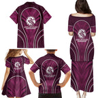 Manly Warringah Sea Eagles Rugby Mascot Family Matching Puletasi and Hawaiian Shirt Australian Rugby Culture - Tribal Inspired Eagle