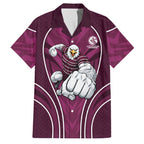 Manly Warringah Sea Eagles Rugby Mascot Family Matching Summer Maxi Dress and Hawaiian Shirt Australian Rugby Culture - Tribal Inspired Eagle