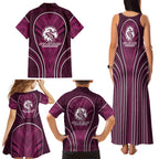 Manly Warringah Sea Eagles Rugby Mascot Family Matching Tank Maxi Dress and Hawaiian Shirt Australian Rugby Culture - Tribal Inspired Eagle