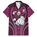 Manly Warringah Sea Eagles Rugby Mascot Family Matching Tank Maxi Dress and Hawaiian Shirt Australian Rugby Culture - Tribal Inspired Eagle