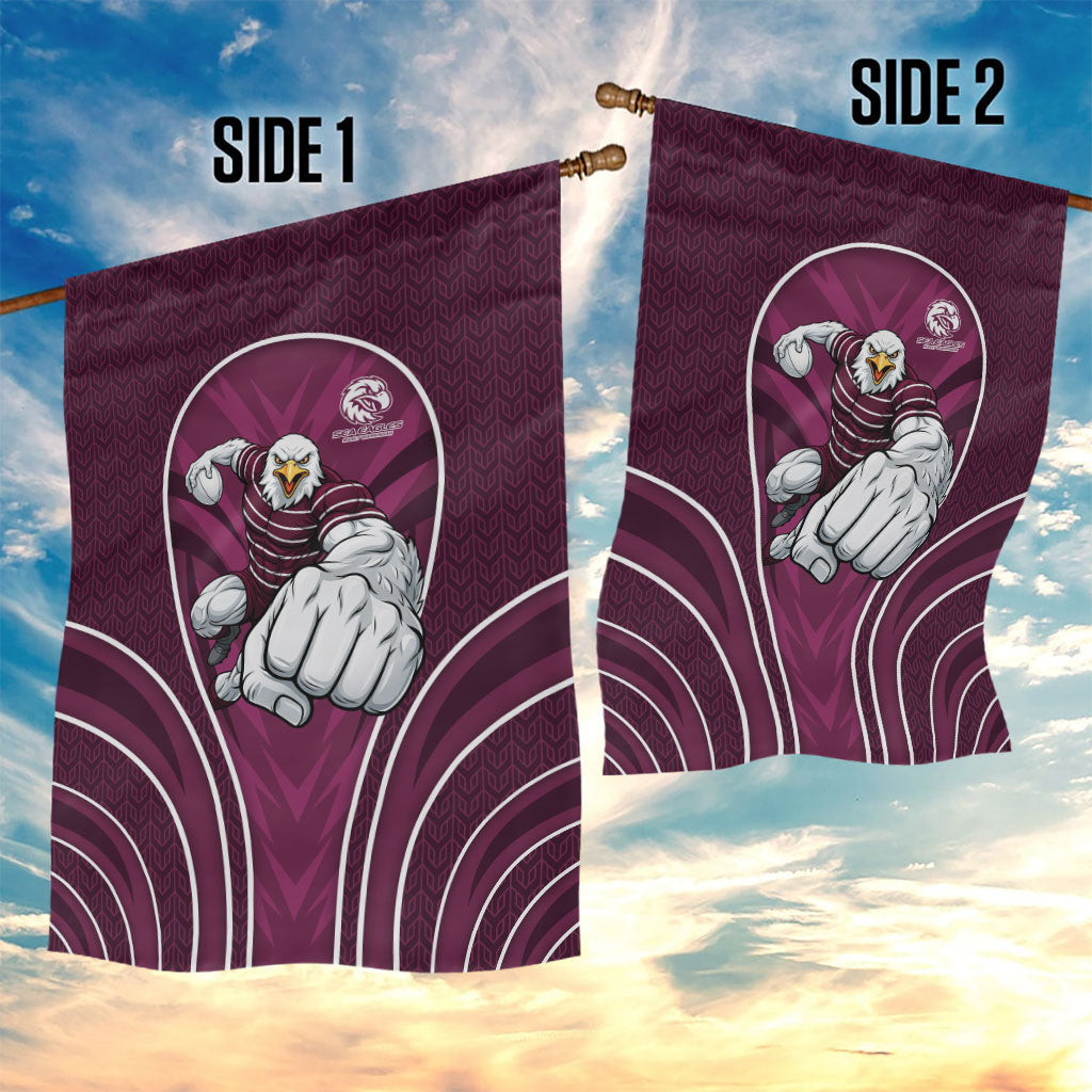 Manly Warringah Sea Eagles Rugby Mascot Garden Flag Australian Rugby Culture - Tribal Inspired Eagle