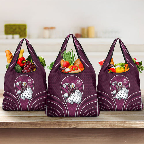 Manly Warringah Sea Eagles Rugby Mascot Grocery Bag Australian Rugby Culture - Tribal Inspired Eagle